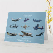 米国および英国の軍隊航空機 カード (黄色い花)