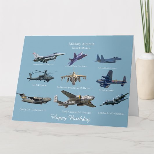 米国および英国の軍隊航空機 カード (正面)