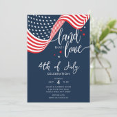 米国お祝い7月4日パーティー 招待状 (スタンド正面)