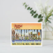 米国からのオクラホマの挨拶州 ポストカード (スタンド正面)