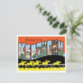 米国からのケンタッキー挨拶州 ポストカード (スタンド正面)