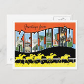 米国からのケンタッキー挨拶州 ポストカード (正面/裏面)