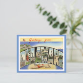 米国からのデラウェアの挨拶州 ポストカード (スタンド正面)