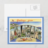 米国からのデラウェアの挨拶州 ポストカード (正面/裏面)