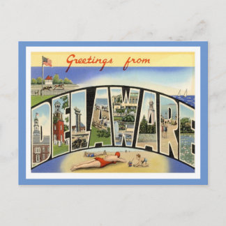 米国からのデラウェアの挨拶州 ポストカード