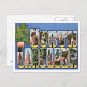 米国からのノースカロライナの挨拶州 ポストカード (正面/裏面)