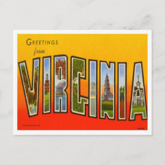 米国からのVirginia Greetings From Us州 ポストカード