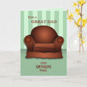 米国かリラックスらのパパ用椅子誕生日カード カード (黄色い花)