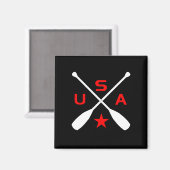 米国がパドルのオールをスターダークカラーで交差 マグネット (正面/裏面)