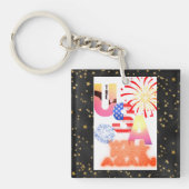 「米国が再び上昇する」とリンカーン引用文KeyChain キーホルダー (正面)