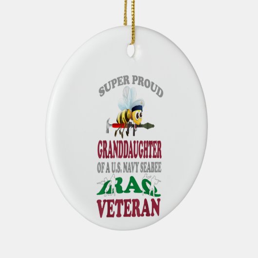 米国すごい海軍誇りを持った海辺の孫娘 セラミックオーナメント (右)