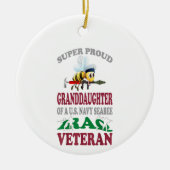 米国すごい海軍誇りを持った海辺の孫娘 セラミックオーナメント (正面)