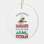 米国すごい海軍誇りを持った海辺の孫娘 セラミックオーナメント (左)