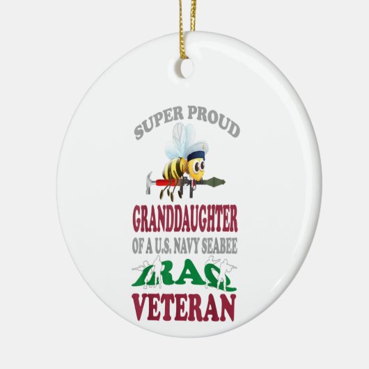 米国すごい海軍誇りを持った海辺の孫娘 セラミックオーナメント (左)