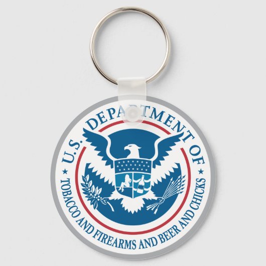 米国たばこ・銃器・ビール省 キーホルダー (正面)