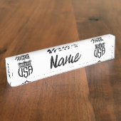 米国で作成Thunder_Cove デスクネームプレート (側面)