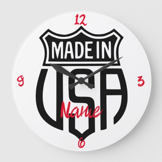 米国で作成Thunder_Cove ラージ壁時計 (正面)