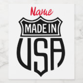 米国で作成Thunder_Cove ワインラベル (シングルラベル)