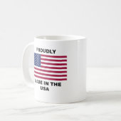 米国で得意気に作られて コーヒーマグカップ (正面左)