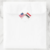 米国とイエメンが旗を翻した ラウンドシール (バッグ)