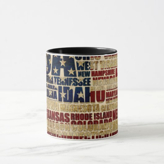 米国とスターとストライプの連邦州 マグカップ (中央)