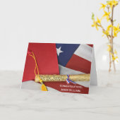 米国とフラグの卒業キャップ。憲法 カード (黄色い花)