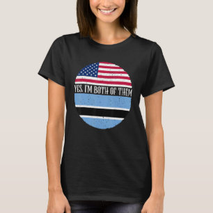 米国とボツワナのヴィンテージフラグYes私は両方の Tシャツ
