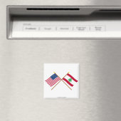 米国とレバノンが国旗を越えた マグネット (インサイチュ (食洗機))
