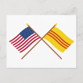 米国と南ベトナムが国旗を越えた ポストカード (正面)