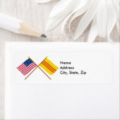 米国と南ベトナムが国旗を越えた ラベル (インサイチュ)