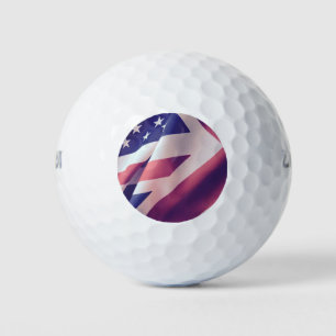 米国と英国の国旗 ゴルフボール