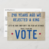 米国には国王が計画を立てて投票する国はない ポストカード (正面/裏面)