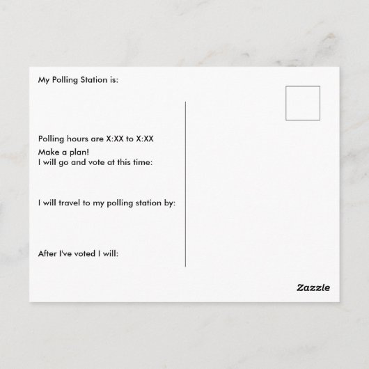 米国には国王が計画を立てて投票する国はない ポストカード (裏面)