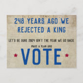 米国には国王が計画を立てて投票する国はない ポストカード (正面)