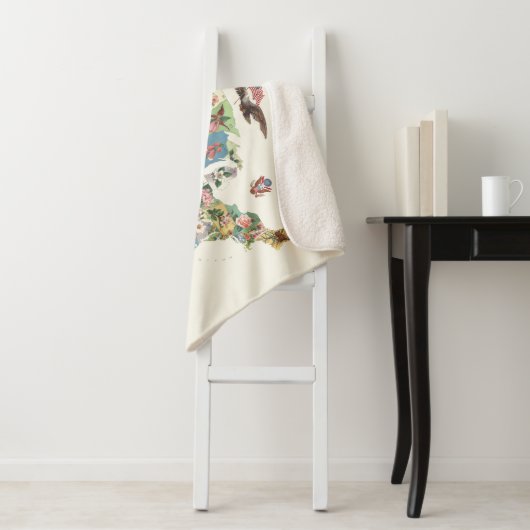 米国によっては地図-私達の国民の花束--が開花します シェルパブランケット (インサイチュ)