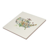 米国によっては地図-私達の国民の花束--が開花します タイル (側面)