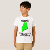 米国に侵攻するアイスランドの最初の到達点 メイン州 Tシャツ (正面フル)
