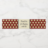 米国に滞在してくれてありがとう金ゴールド水玉模様 ペットボトルラベル (シングルラベル)