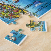 米国のおもしろいの地図 ジグソーパズル (側面)