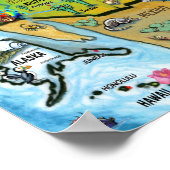 米国のおもしろい地図 ポスター (角)