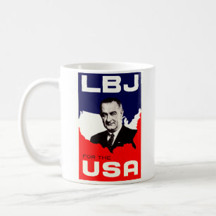 米国のための1964 LBJ コーヒーマグカップ