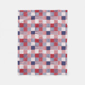 米国のアメリカのパッチワークの赤い白く及び青 フリースブランケット (正面)