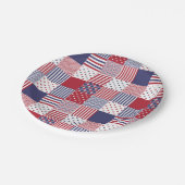 米国のアメリカのパッチワークの赤い白く及び青 ペーパープレート (アングル)