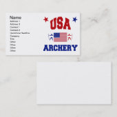 米国のアーチェリー 名刺 (正面/裏面)