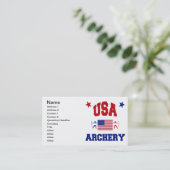 米国のアーチェリー 名刺 (スタンド正面)
