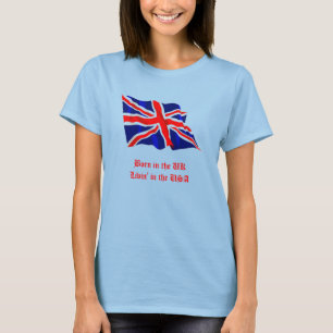 米国のイギリスLivin'で生まれて下さい Tシャツ
