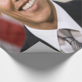 米国のオバマ選大統領 ラッピングペーパー (角)