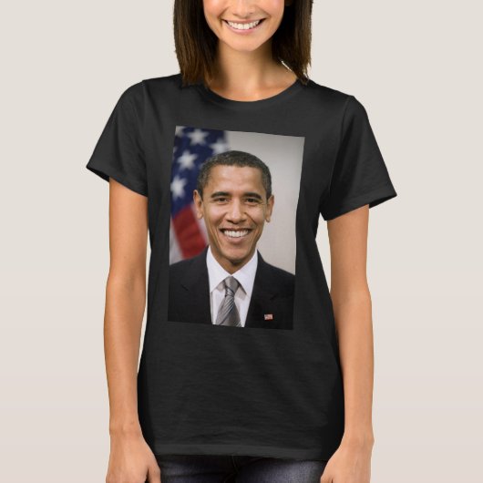 米国のオバマ選大統領 Tシャツ (正面)