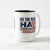 米国のカスタムエンブレムと動機を持つセラミックマグカップ ツートーンマグカップ (正面右)