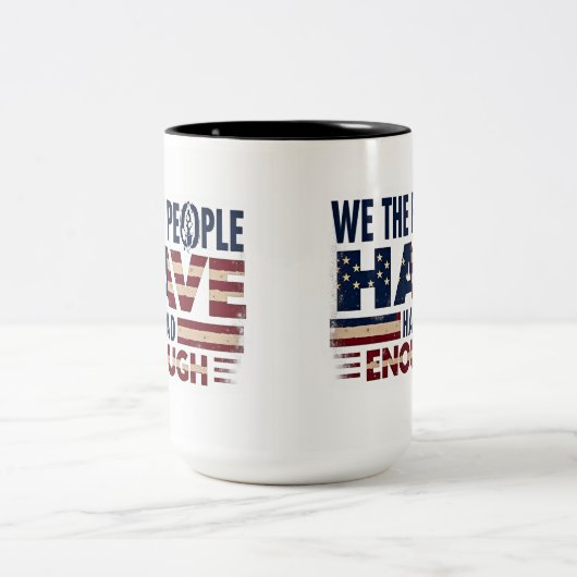 米国のカスタムエンブレムと動機を持つセラミックマグカップ ツートーンマグカップ (中央)